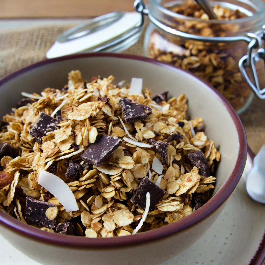 Kokos-chocolade granola