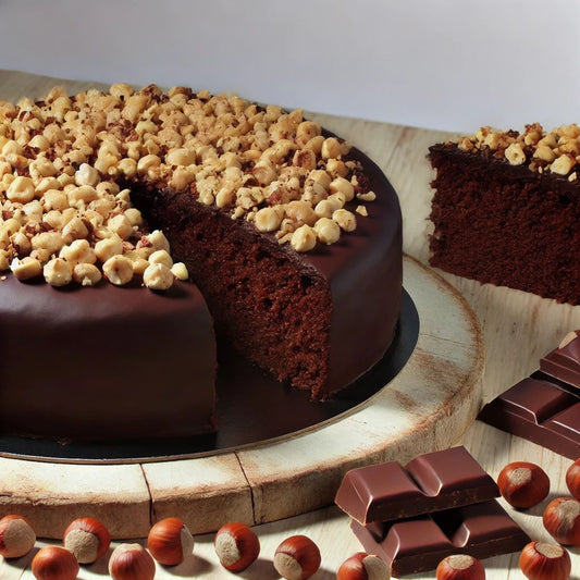 Hazelnoot chocolade cake