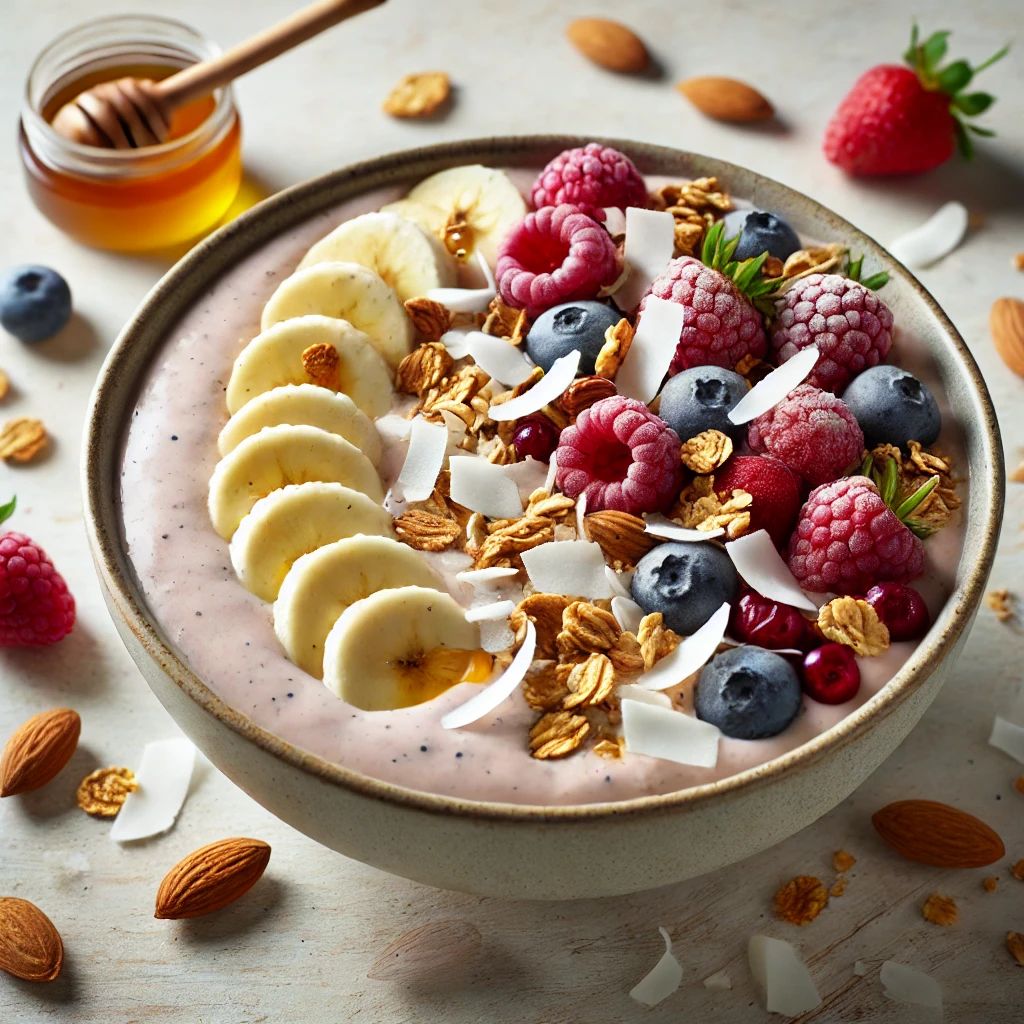 Amandel kokos smoothiebowl