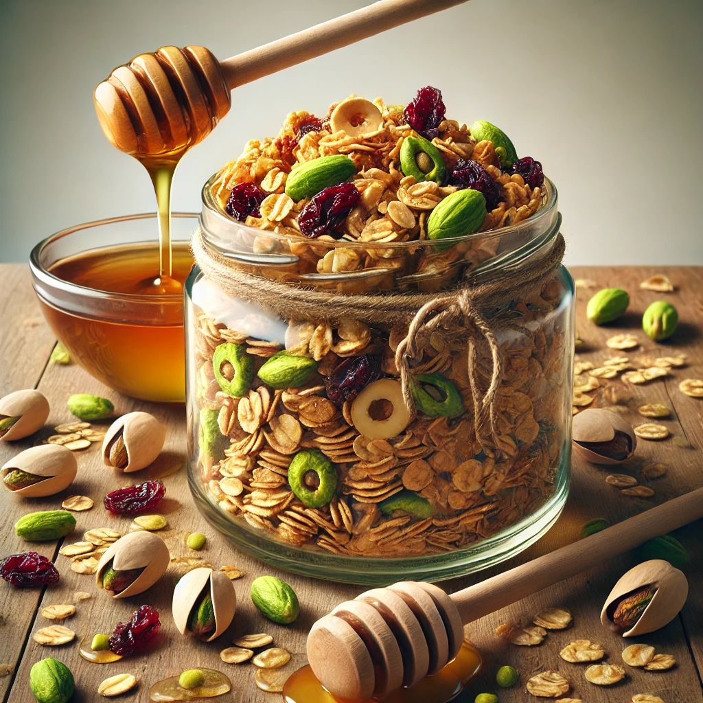Pistache honing granola
