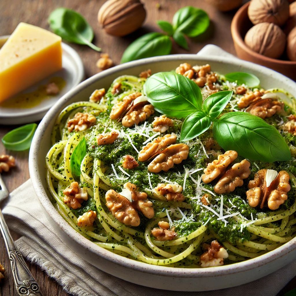 Walnoten pesto pasta