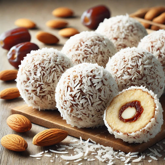 Amandel kokos bliss balls