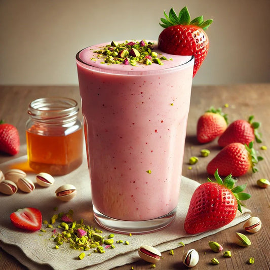 Pistache aardbei smoothie