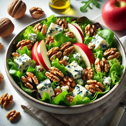 Walnoten blauwe kaas salade